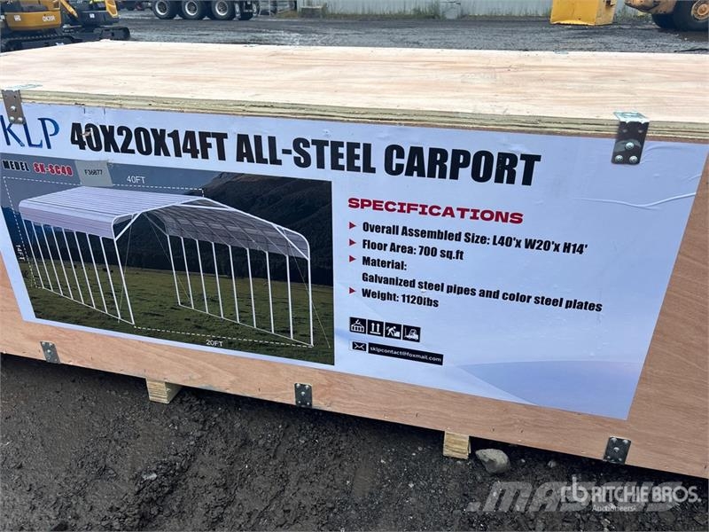 SKLP SK-SC40 20 ft x 40 ft All-Steel Carport (Unus Edificación de acero