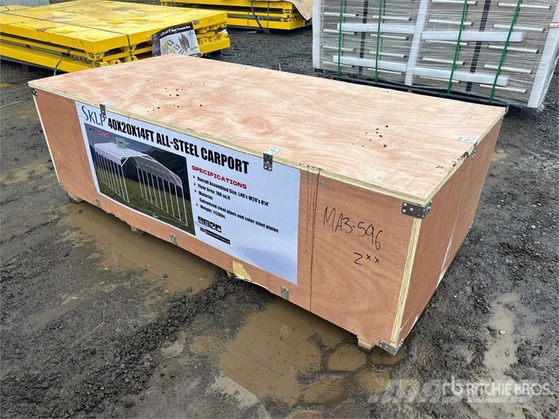  SKLP SK-SC40 20 ft x 40 ft All-Steel Carport (Unus Edificación de acero