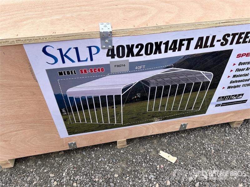  SKLP SK-SC40 20 ft x 40 ft All-Steel Carport Steel frame buildings