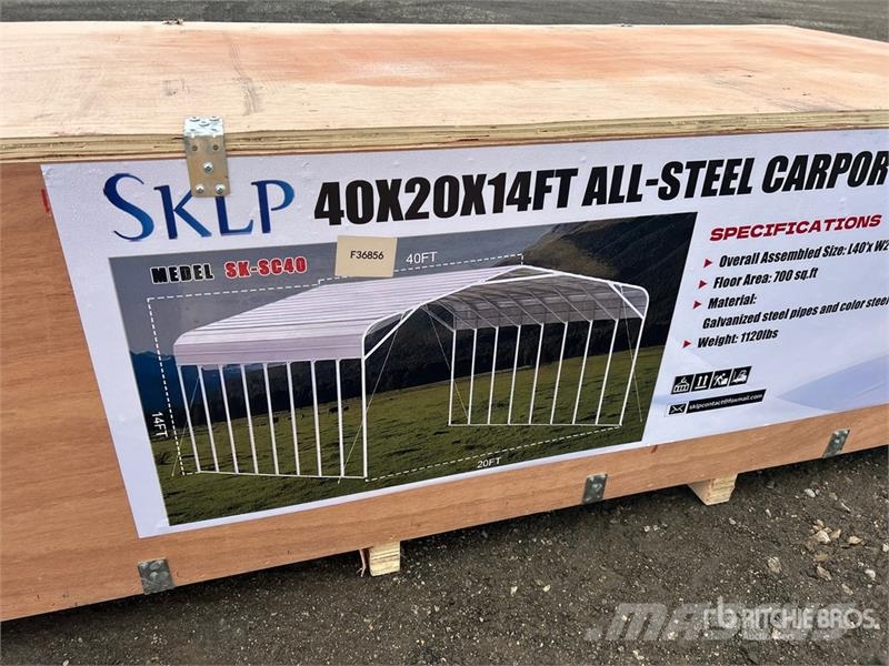 SKLP SK-SC40 20 ft x 40 ft All-Steel Carport (Unus Steel frame buildings