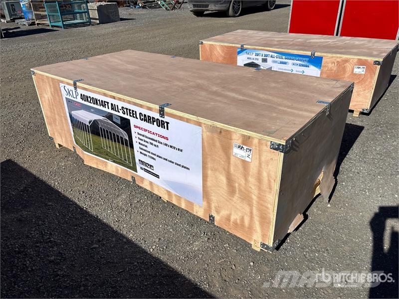  SKLP SK-SC40 20 ft x 40 ft All-Steel Carport (Unus Stalen constructies