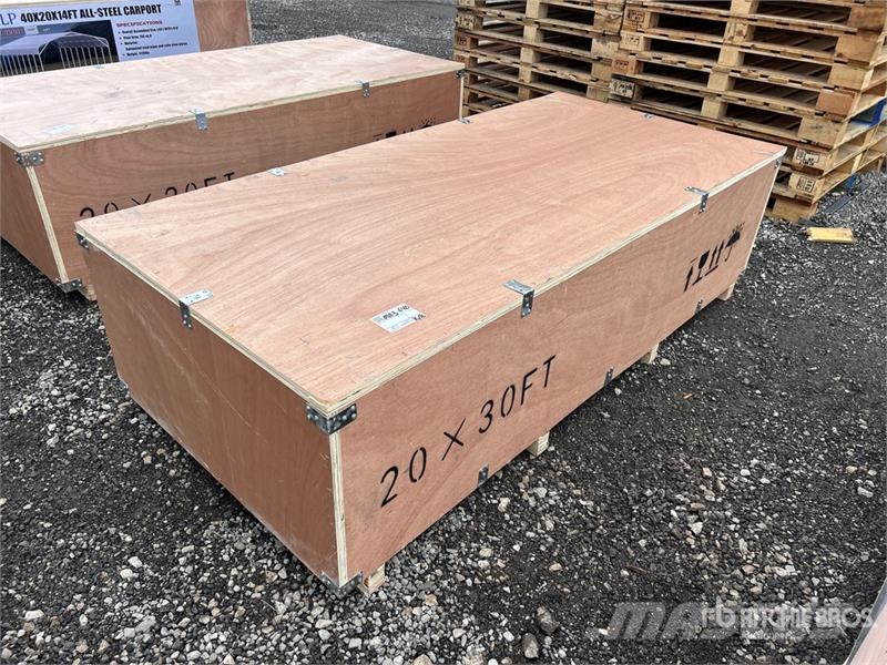 SKLP SK-ZP20 20 ft x 30 ft All-Steel Garage Carpor Steel frame buildings