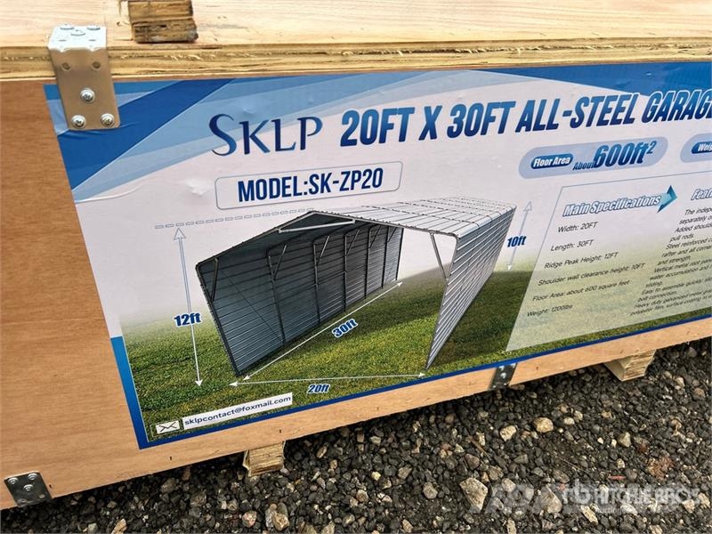 SKLP SK-ZP20 20 ft x 30 ft All-Steel Enclosed Carp Steel frame buildings