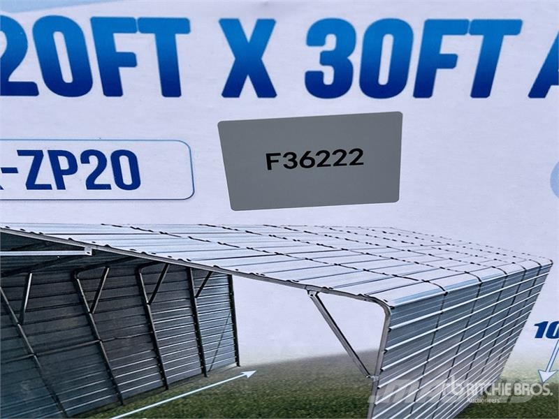  SKLP SK-ZP20 20 ft x 30 ft All-Steel Garage Carpor Steel frame buildings