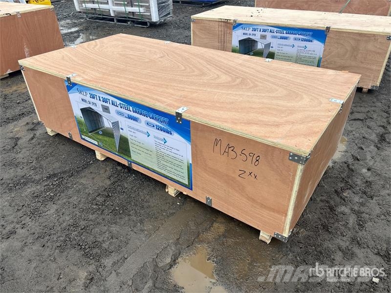 SKLP SK-ZP20 20 ft x 30 ft All-Steel Enclosed Carp 鋼架建築