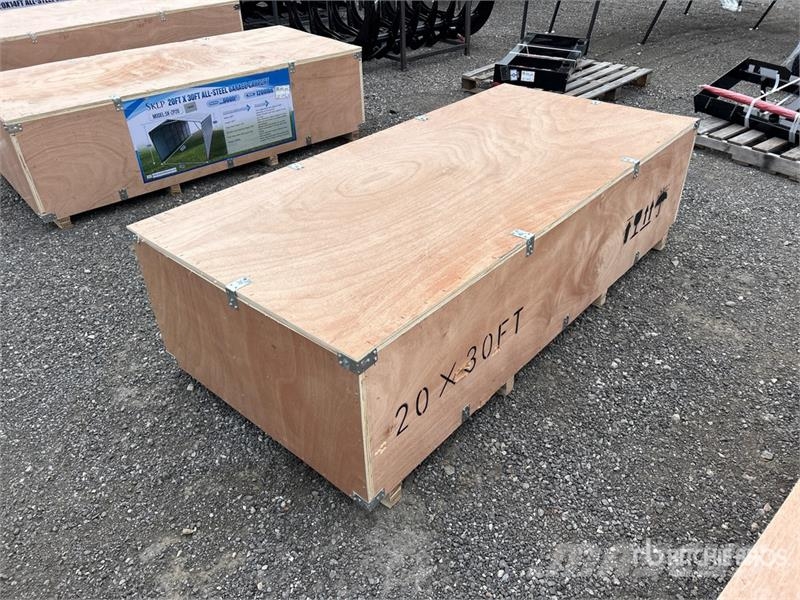  SKLP SK-ZP20 20 ft x 30 ft All-Steel Garage Carpor Steel frame buildings