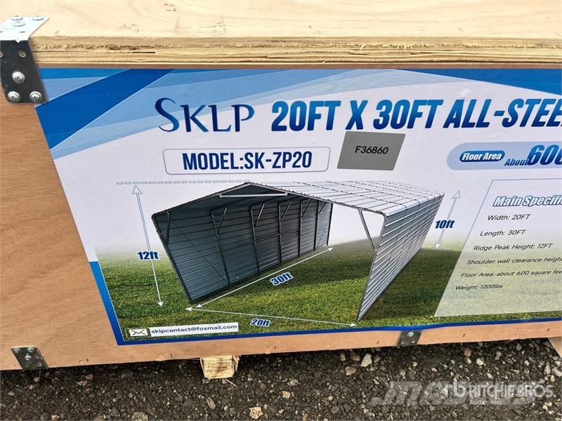  SKLP SK-ZP20 20 ft x 30 ft All-Steel Garage Carpor Čelični okviri za građevine
