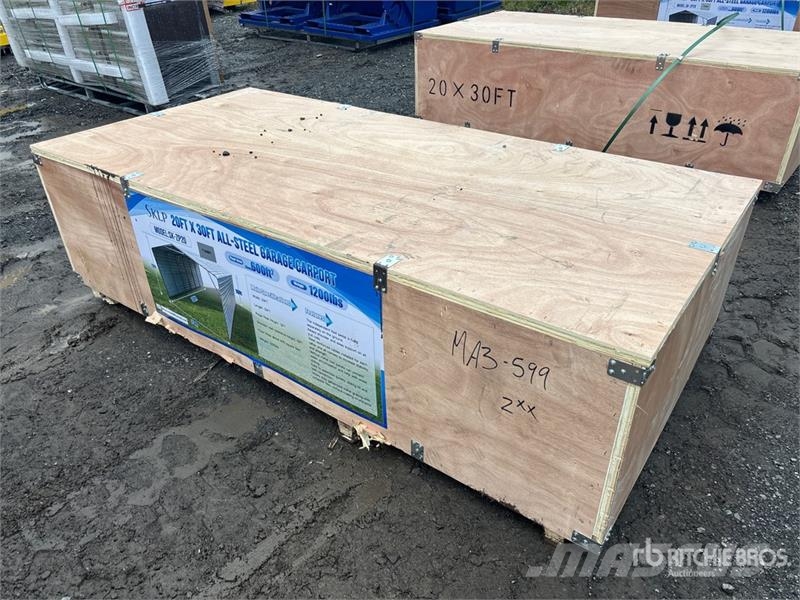 SKLP SK-ZP20 20 ft x 30 ft All-Steel Enclosed Carp Edificación de acero