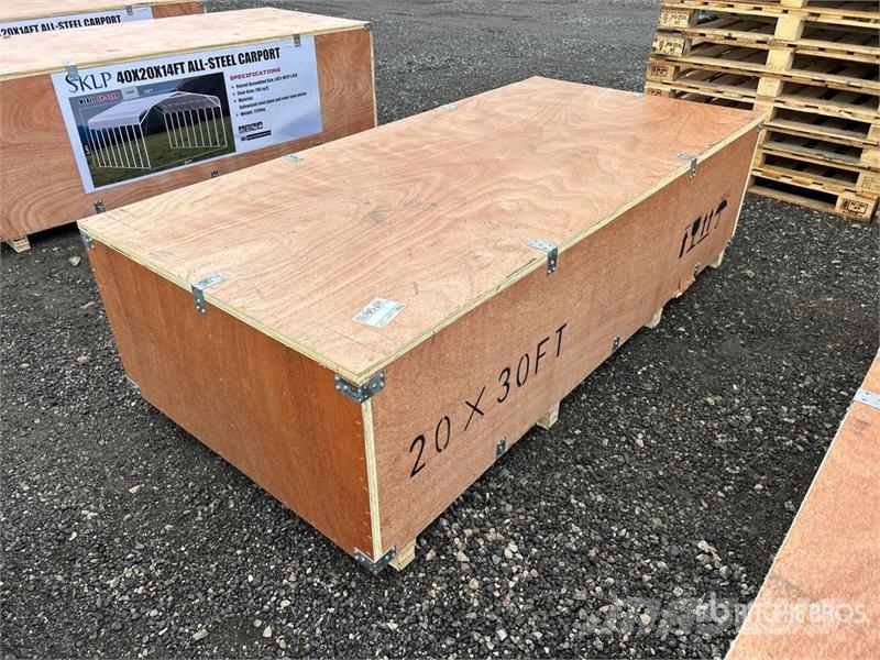  SKLP SK-ZP20 20 ft x 30 ft All-Steel Enclosed Carp Steel frame buildings