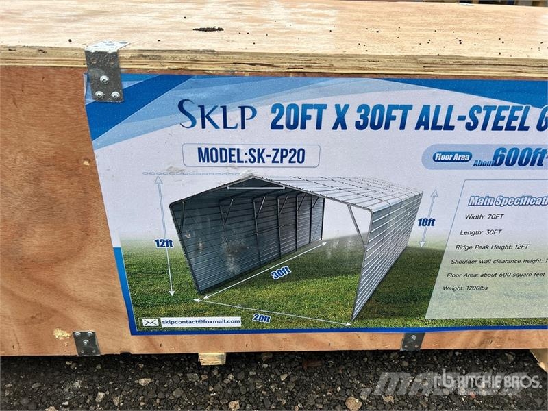 SKLP SK-ZP20 20 ft x 30 ft All-Steel Enclosed Carp Teraskonstruktsiooniga ehitised