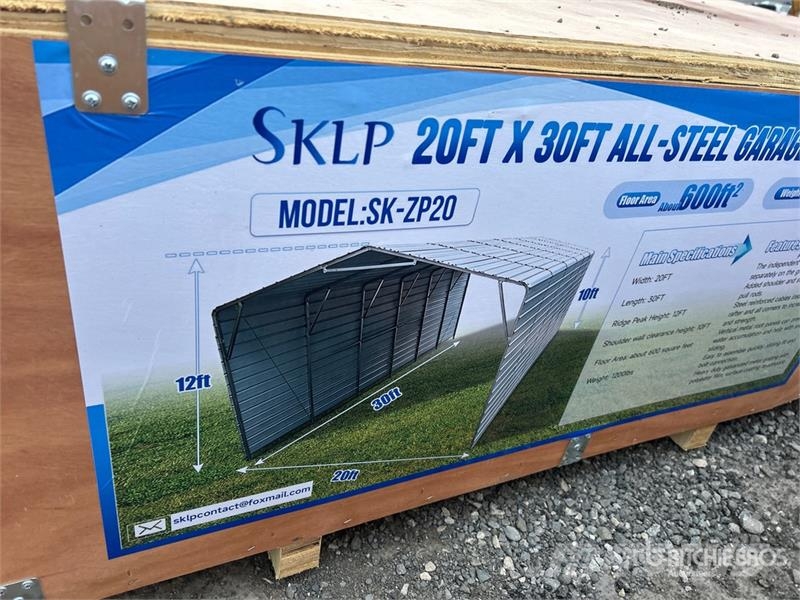  SKLP SK-ZP20 20 ft x 30 ft All-Steel Enclosed Carp Steel frame buildings