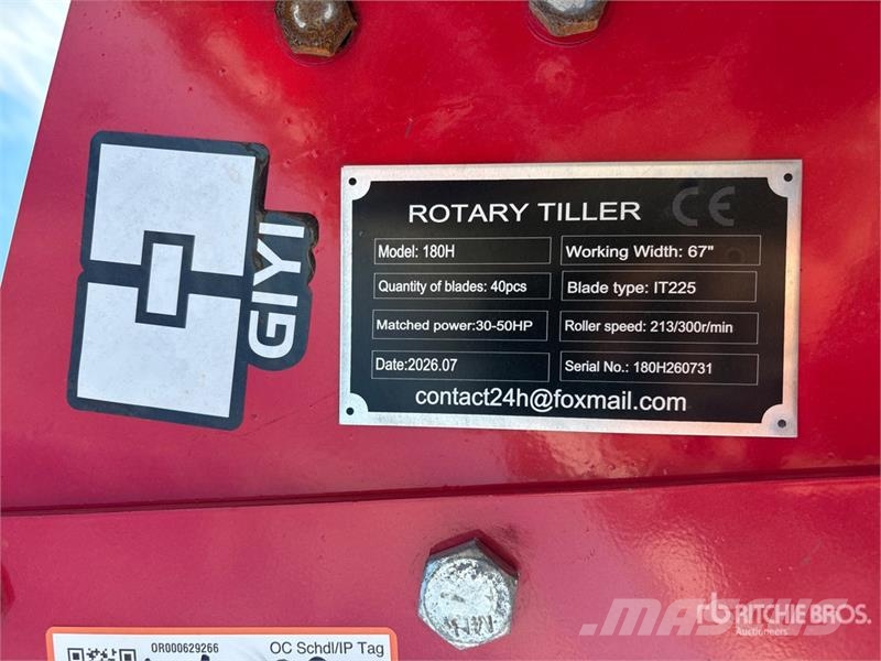  SKLP SK180 67 in 3-Point Rotary Tiller (Unused) الكاسحات وقلابات التربة ذات المحركات