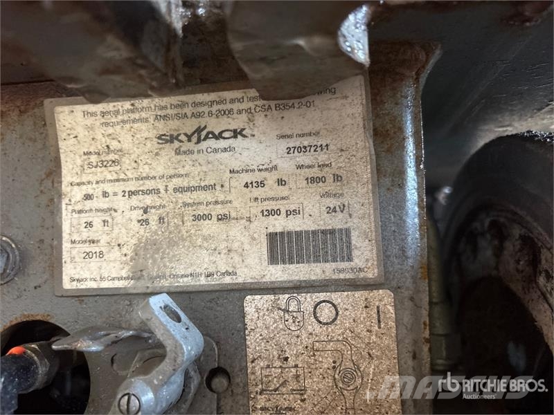SkyJack SJ 3226 Electric Scissor Lift Škaraste platforme