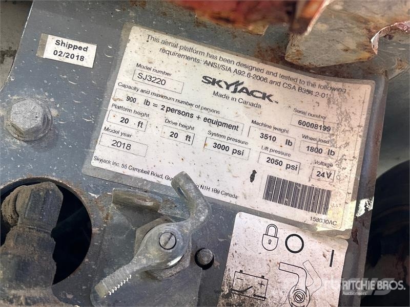 SkyJack SJ3220 Šķerveida pacēlāji