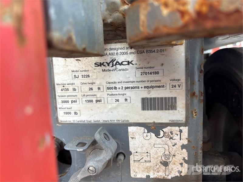 SkyJack SJ3226 Electric Scissor Lift Šķerveida pacēlāji