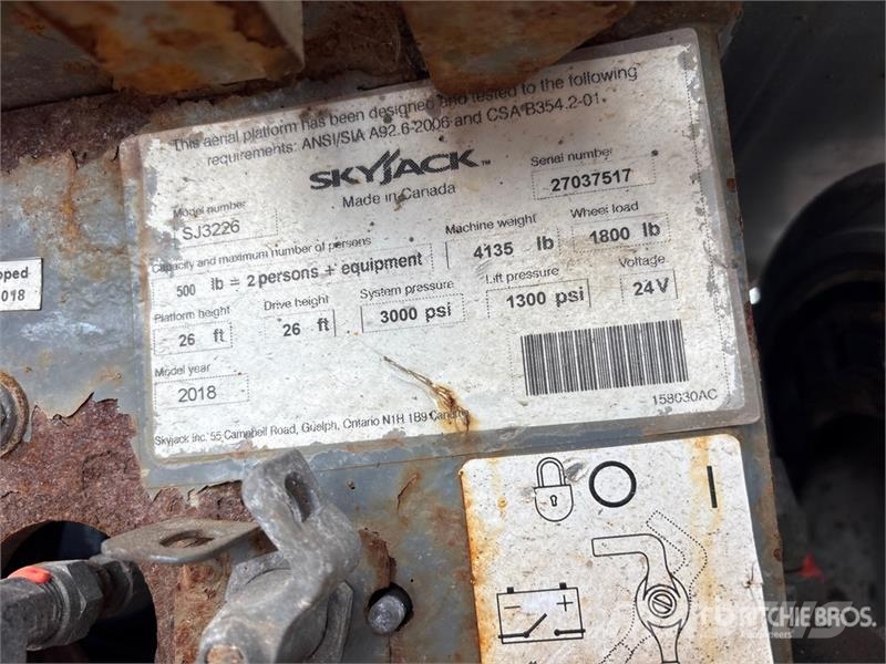 SkyJack SJ3226 Electric Scissor Lift Šķerveida pacēlāji