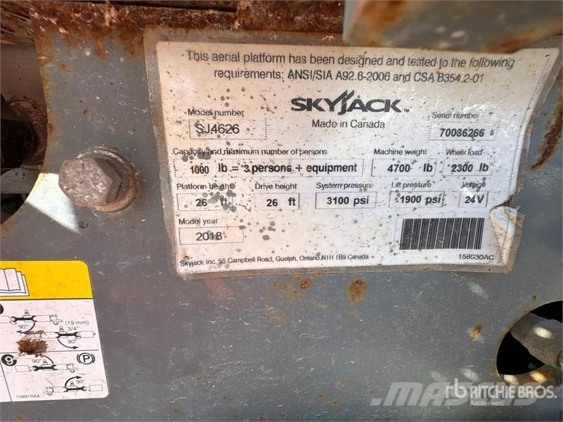 SkyJack SJ4626 Electric Scissor Lift Scheren-Arbeitsbühnen