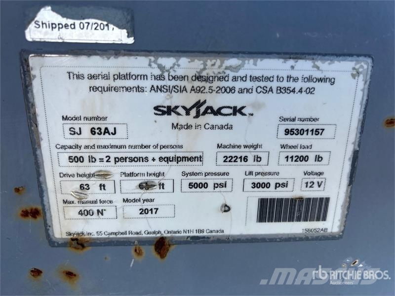 SkyJack SJ63AJ 4WD Diesel Articulating Boom Lift Zglobne podizne platforme