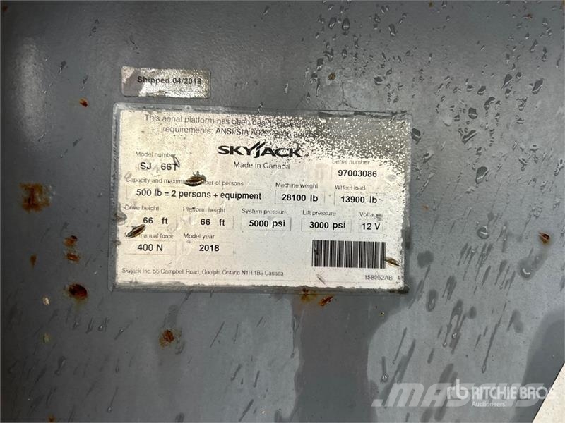SkyJack SJ66T 4WD Diesel Telescopic Boom Lift Teleskop bomlifter