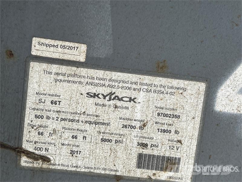 SkyJack SJ66T 4WD Diesel Telescopic Boom Lift Telescopic boom lifts