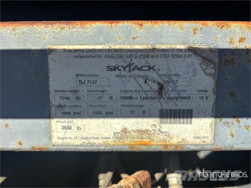SkyJack SJ7127 RT Scissor lifts
