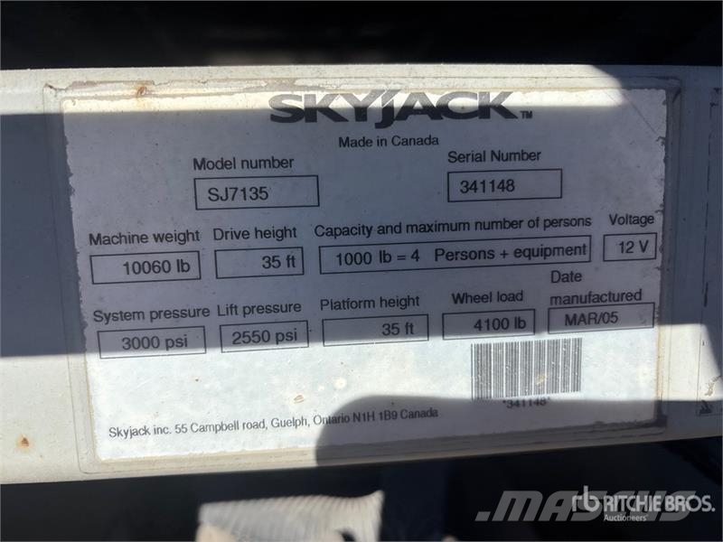 SkyJack SJ7135 Škaraste platforme