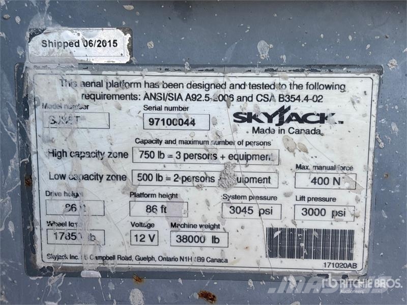 SkyJack SJ86T 4WD Diesel Telescopic Boom Lift Telescopic boom lifts