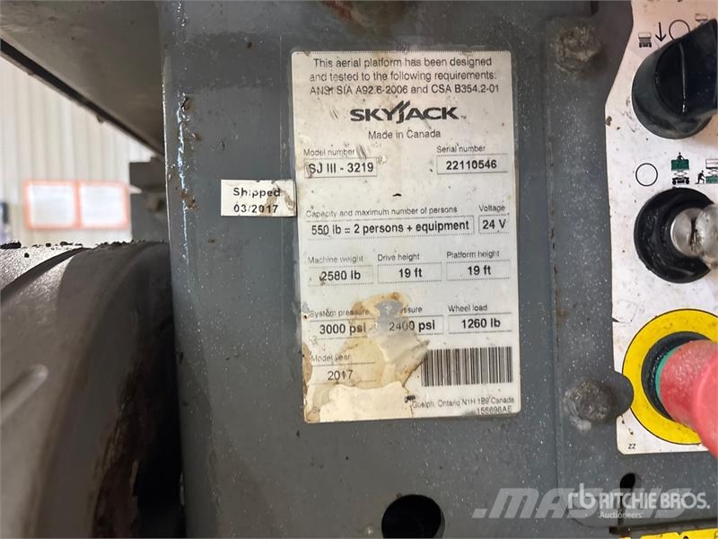 SkyJack SJII3219 Electric Scissor Lift Škaraste platforme