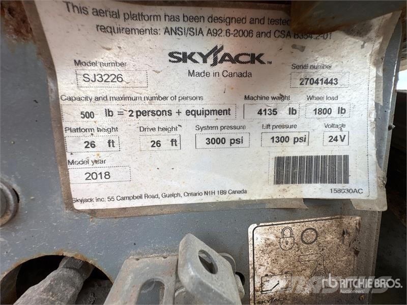 SkyJack SJIII 3226 Electric Scissor Lift Ollós emelők