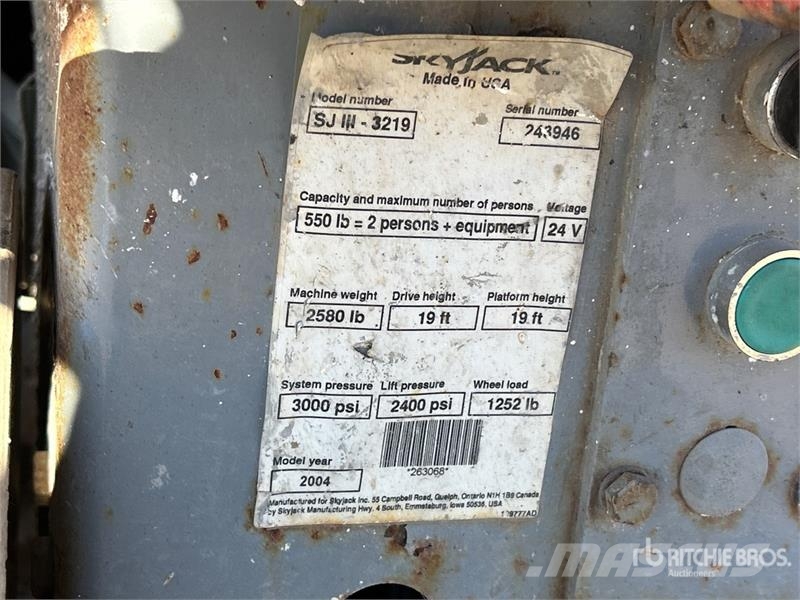 SkyJack SJIII3219 Škaraste platforme