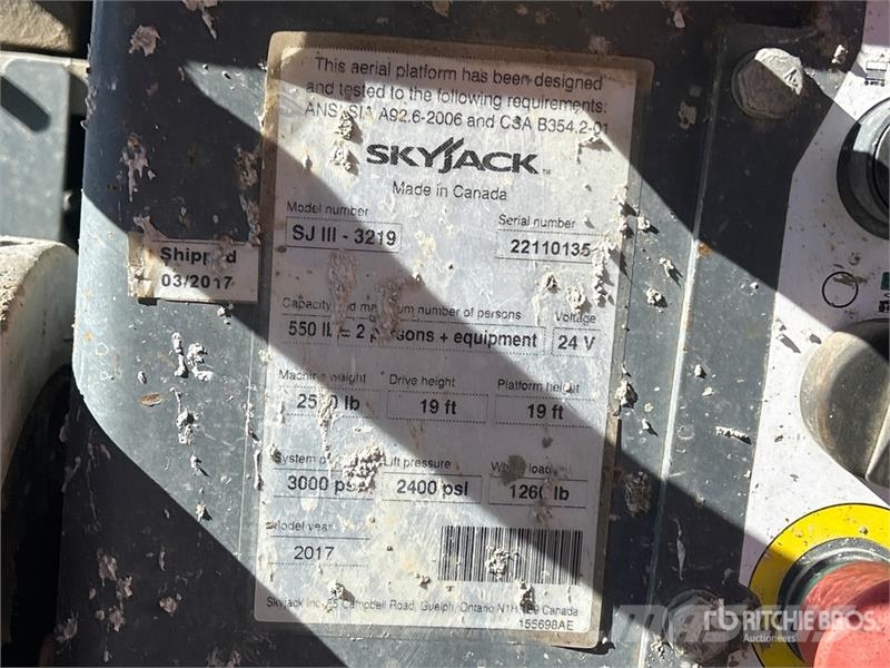 SkyJack SJIII3219 Šķerveida pacēlāji