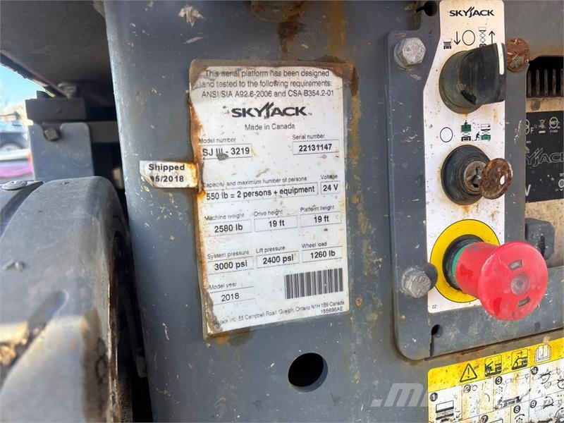 SkyJack SJIII3219 Šķerveida pacēlāji