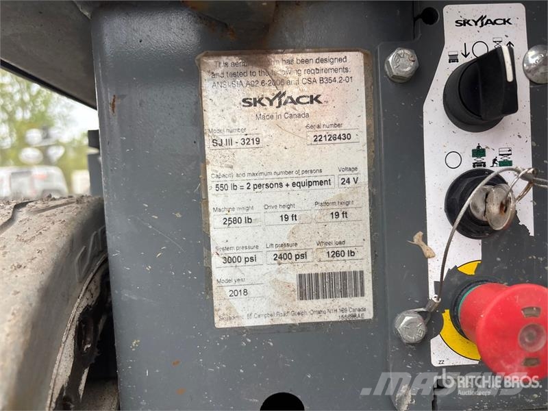 SkyJack SJIII3219 Šķerveida pacēlāji