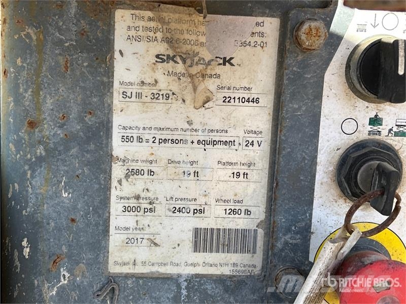 SkyJack SJIII3219 Electric Scissor Lift Šķerveida pacēlāji