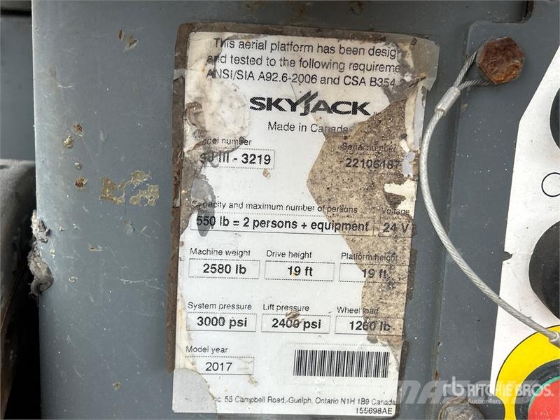SkyJack SJIII3219 Electric Scissor Lift Šķerveida pacēlāji