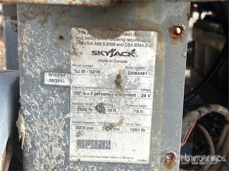 SkyJack SJIII3219 Electric Scissor Lift (Inoperable) رافعات مقصية الشكل
