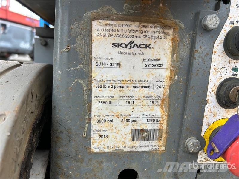 SkyJack SJIII3219 Electric Scissor Lift Šķerveida pacēlāji