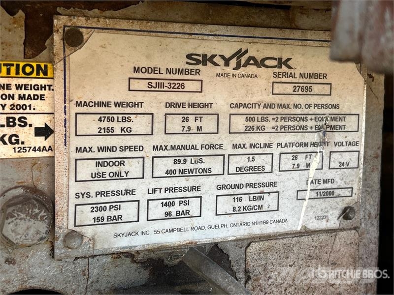 SkyJack SJIII3226 Electric Scissor Lift رافعات مقصية الشكل