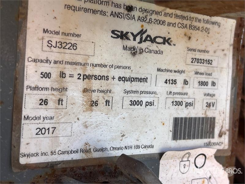 SkyJack SJIII3226 Electric Scissor Lift Šķerveida pacēlāji