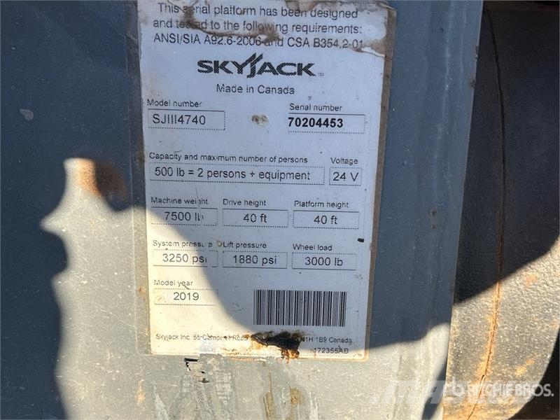 SkyJack SJIII4740 Electric Scissor Lift رافعات مقصية الشكل