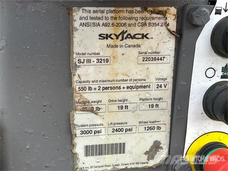 SkyJack SJlll3219 Electric Electric Scissor Lift رافعات مقصية الشكل