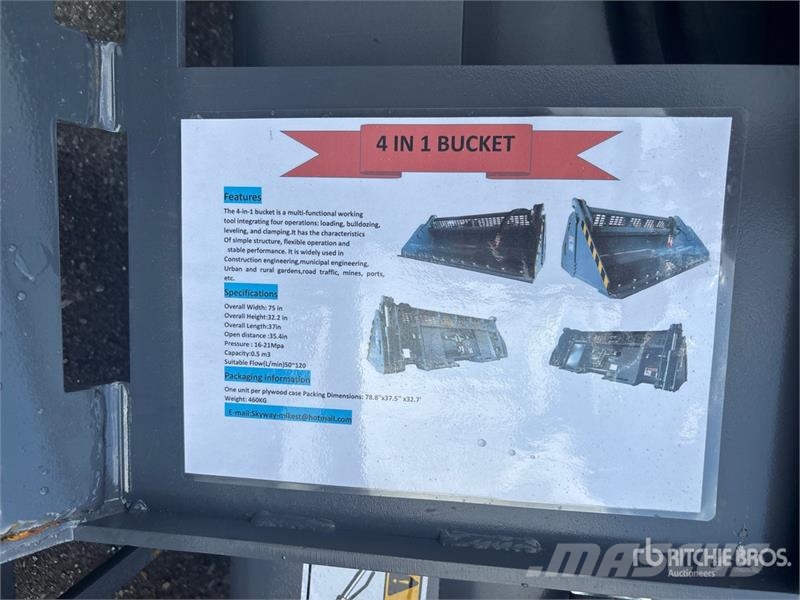 Skyway WBCT-4IN1 Multi-Purpose Skid Steer Bucket ( Kanalak