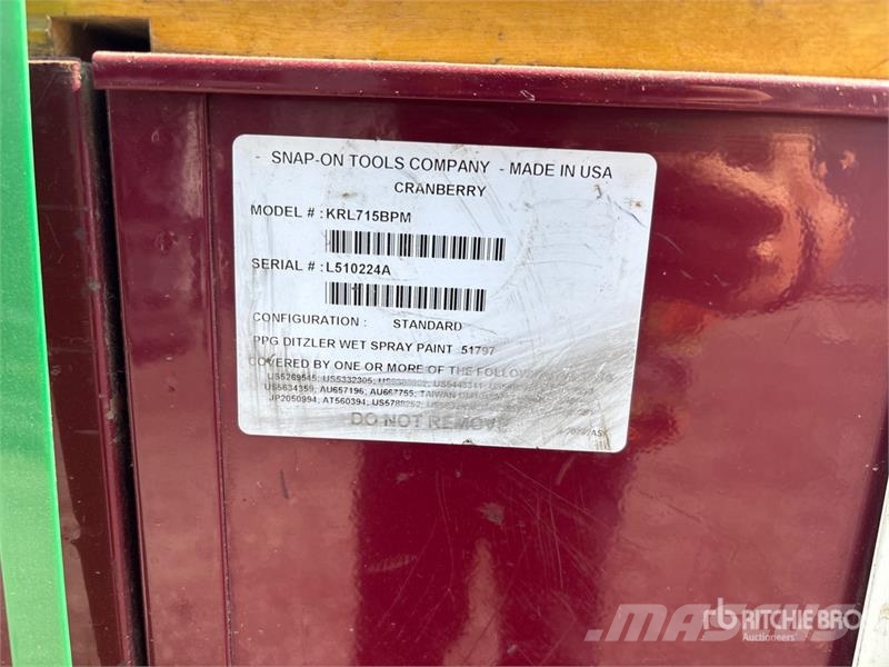  Snap-On KRL715BPM 6 ft 12-Drawer Workbench Drugi deli