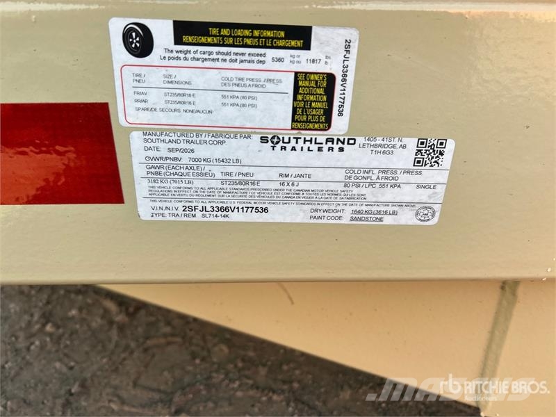 Southland SL714-14K 14 ft T/A Dump Utility Trailer Самоскиди