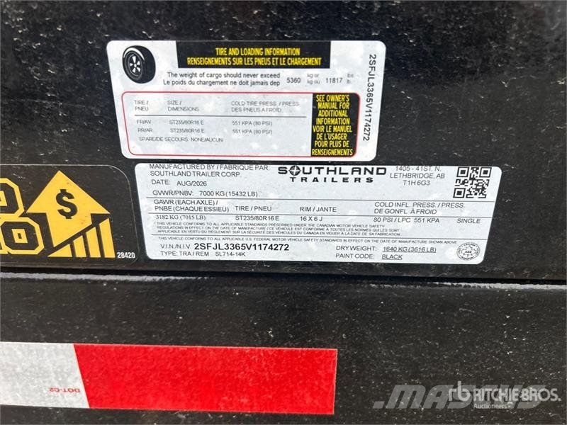 Southland SL714-14K 14 ft T/A Dump Utility Trailer Самоскиди