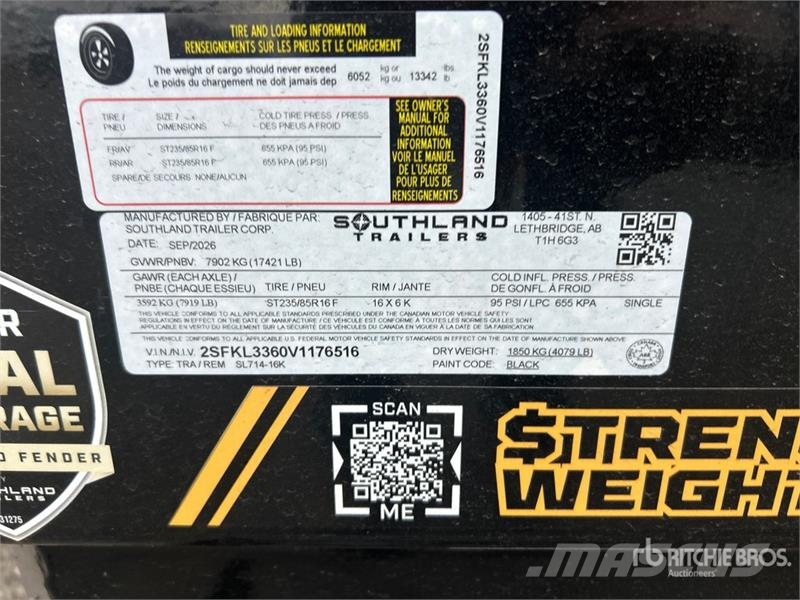  Southland SL714-16K 14 ft T/A Dump Utility Trailer Самоскиди