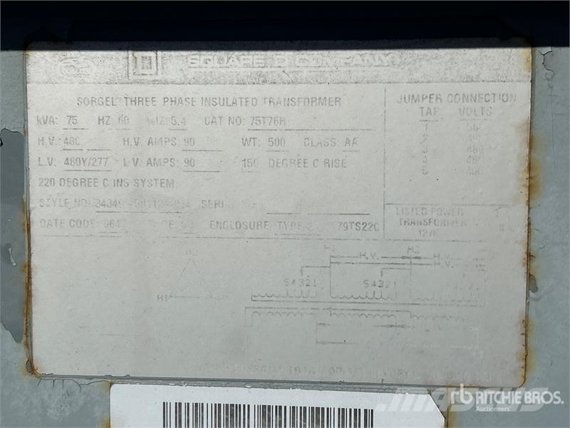 Square D 75 kVA Transformer Sonstige Baumaschinen