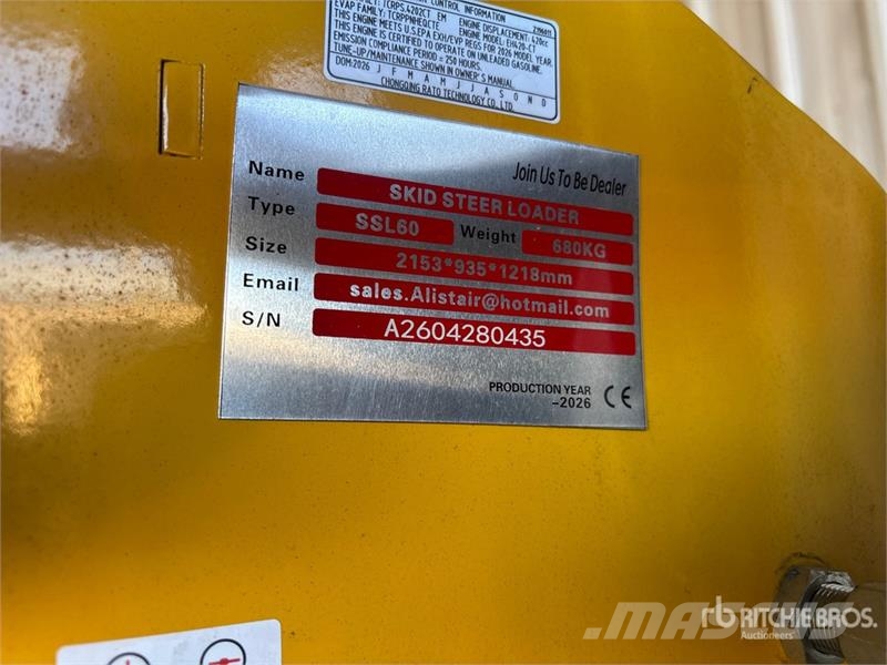  SSL60 Mini Compact Track Loader (Unused) Minilæsser - skridstyret