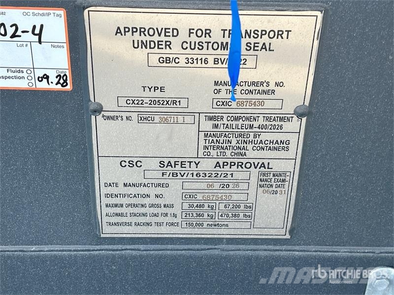 Standard 20GP Storage Container (Unused) Storage containers