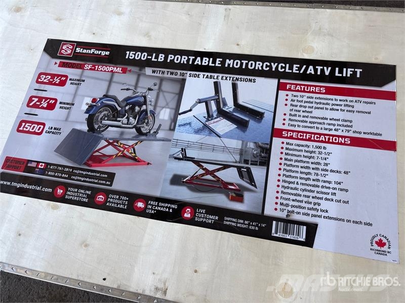  StanForge 1500PML 1500 lbs Motorcycle Lift (Unused مكونات أخرى